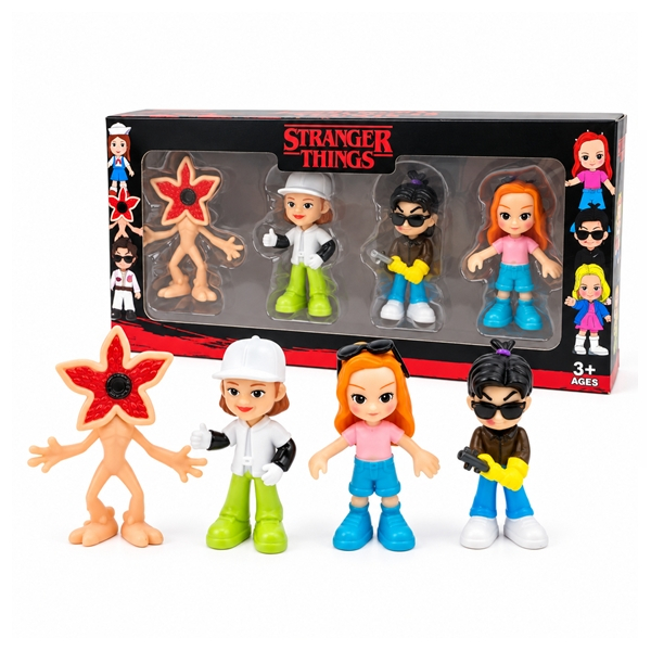 Set patru figurine Stranger Things, DEPOX®, multicolor, 5/7 cm [2]