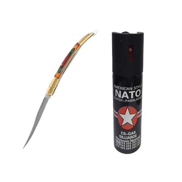 Set model spaniol 18 cm si trei sprayuri cu piper, auto-aparare, 90 ml [2]