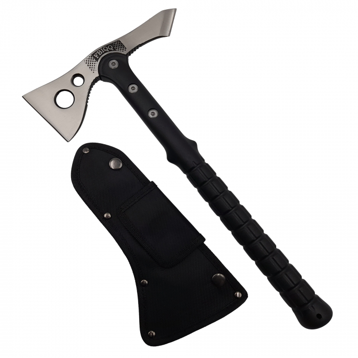 Set topor si sabie de vanatoare, IdeallStore®, argintiu, 38 cm, teaca inclusa [2]