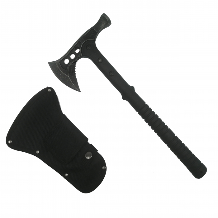 Set topor si sabie de vanatoare, IdeallStore®,  negru, 39 cm, teaca inclusa [2]