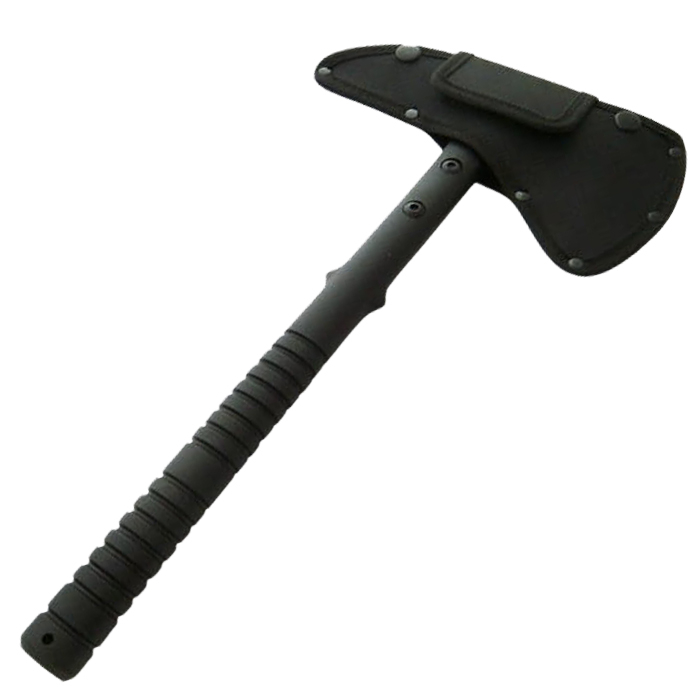 Set topor si sabie de vanatoare, IdeallStore®, otel inoxidabil, 40 cm, teaca inclusa [6]