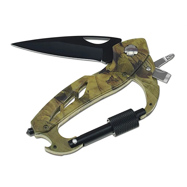 Set Topor Survivor, Desert Camo si Carabina multifunctionala 6 in 1, IdeallStore, 39 cm [5]