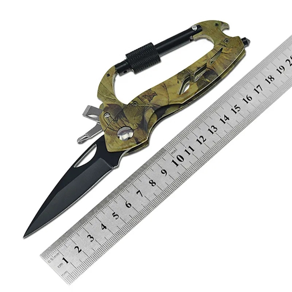 Set Topor Survivor, Desert Camo si Carabina multifunctionala 6 in 1, IdeallStore, 39 cm [6]