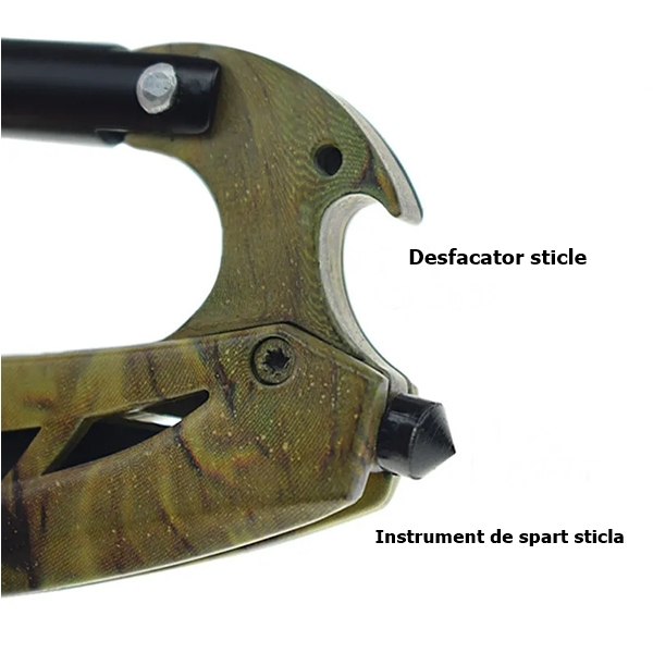 Set Topor Survivor, Desert Camo si Carabina multifunctionala 6 in 1, IdeallStore, 39 cm [8]
