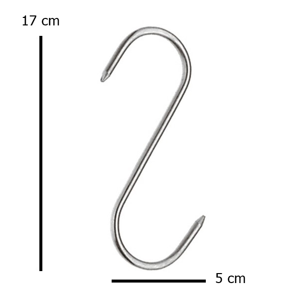 Set trei Carlige afumatoare carne , macelarie IdeallStore® , 17 cm , inox [2]