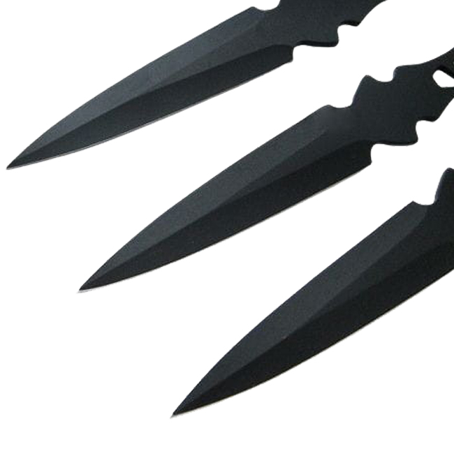 Set trei cutite de aruncat, Anarchy Way si 3 cutite de aruncat Ballistic Blades, IdeallStore®,otel inoxidabil [9]