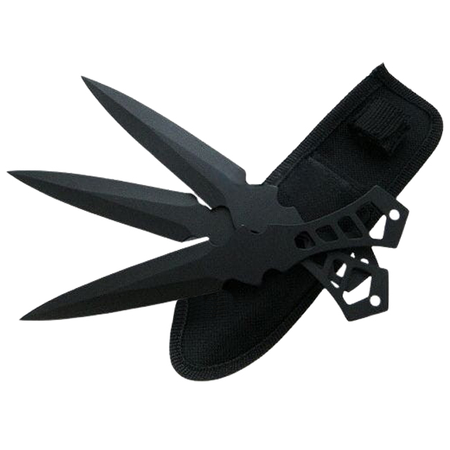 Set trei cutite de aruncat, Anarchy Way si 3 cutite de aruncat Ballistic Blades, IdeallStore®,otel inoxidabil [8]