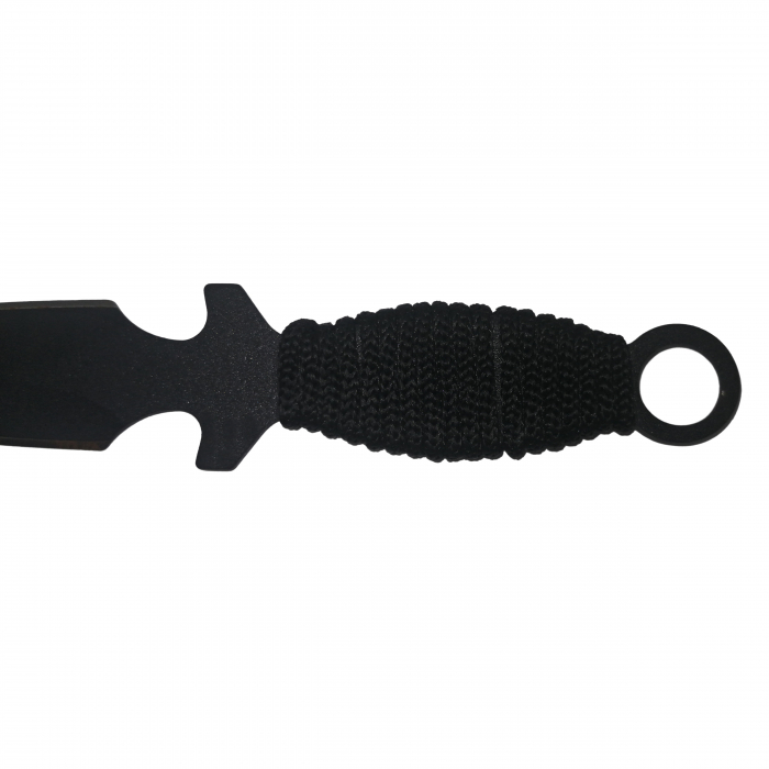 Set trei cutite de aruncat, Black Fury, otel inoxidabil, 16.5 cm, teaca piele inclusa [5]