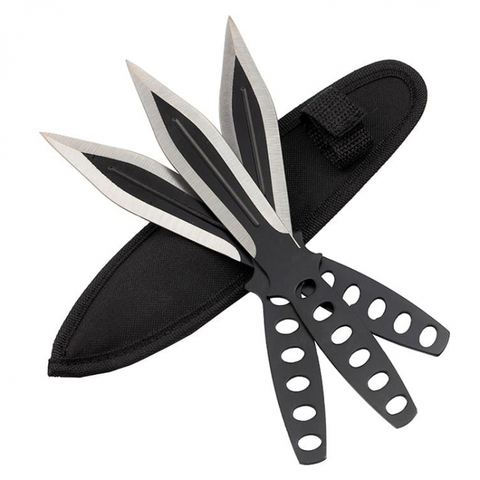 Set trei cutite de aruncat IdeallStore®, Anarchy Blades si 3 cutite de aruncat Ballistic Blades , otel inoxidabil [2]