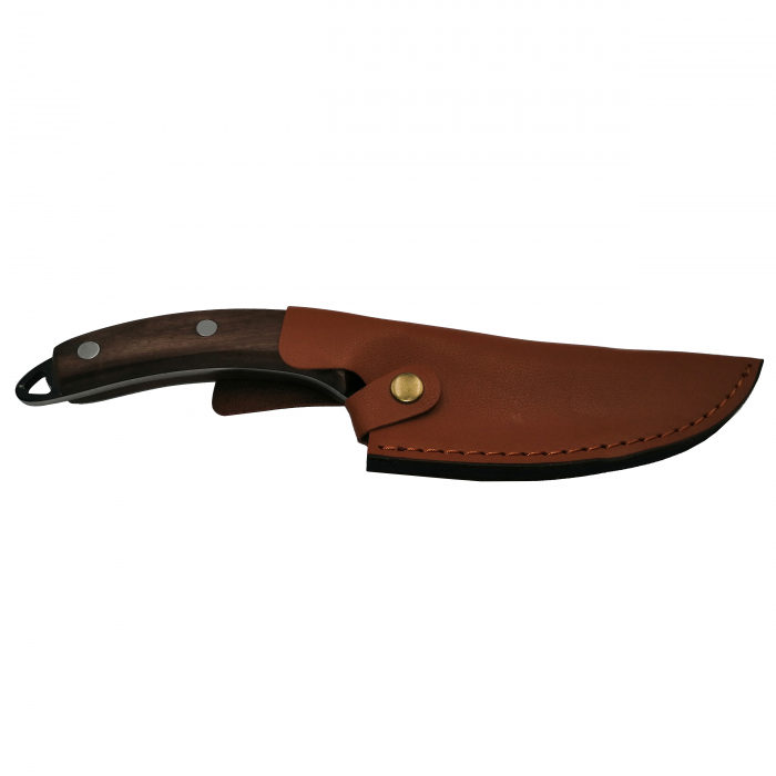 Set trei cutite macelarie IdeallStore®, lucrate manual, Cool Cook, 27.5 cm, maro, teaca inclusa [6]