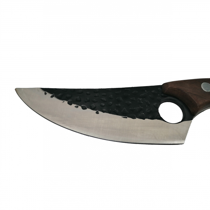 Set trei cutite macelarie IdeallStore®, lucrate manual, Cool Cook, 27.5 cm, maro, teaca inclusa [5]