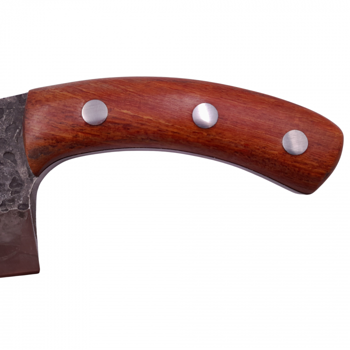 Set trei cutite macelarie IdeallStore®, lucrate manual, Destiny Cooking, 26 cm, maner lemn, husa piele [5]