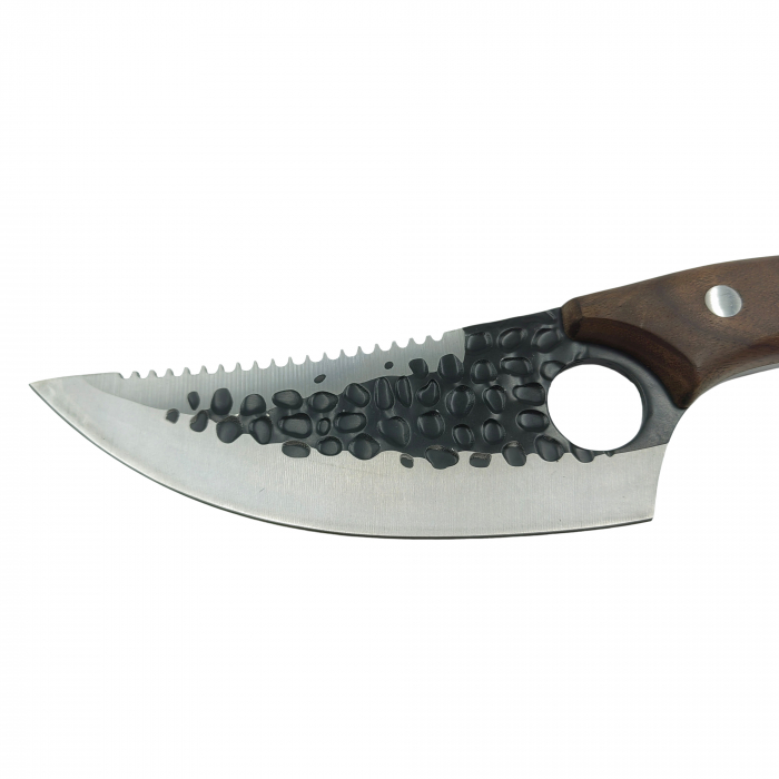 Set trei cutite macelarie IdeallStore®, lucrate manual, Shuryo Blade, 27.5 cm, maro, teaca piele naturala [6]