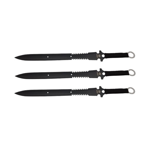 Set trei sabii de vanatoare DEPOX®, Last Ronin, maner textil, 68.5 cm, negru [1]