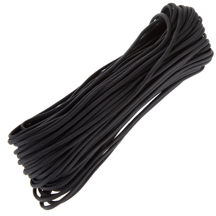 Sfoara paracord IdeallStore®, Adventure Survival, 30 metri, negru, 200 g [4]
