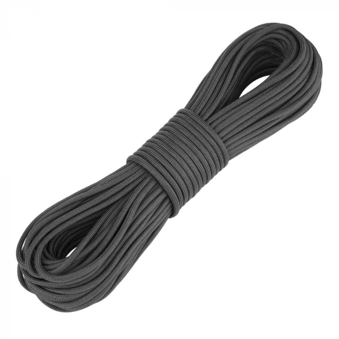 Sfoara paracord IdeallStore®, Adventure Survival, 30 metri, negru, 200 g [5]