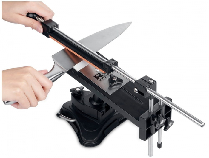 Sistem de ascutire cutite IdeallStore®, Best Chef, antiaderent, negru [2]