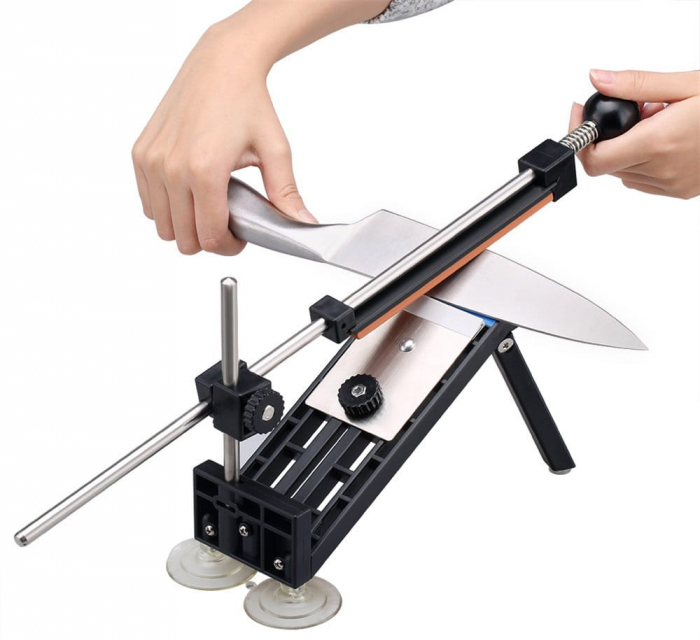 Sistem de ascutire cutite IdeallStore®, Master Chef, antiaderent, negru [2]
