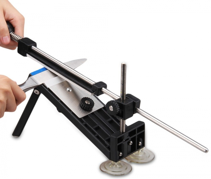 Sistem de ascutire cutite IdeallStore®, Master Chef, antiaderent, negru [4]