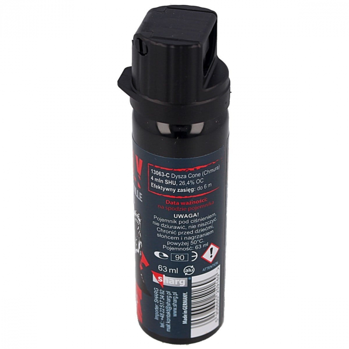 Spray cu ardei iute IdeallStore® impotriva ursilor, Grizzly Defence, dispersant, auto-aparare, 63 ml, negru [2]