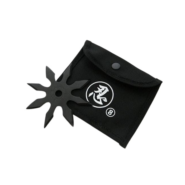 Set trei stele de aruncat DEPOX®, 8 colturi, metalic, negru, 10 cm [2]