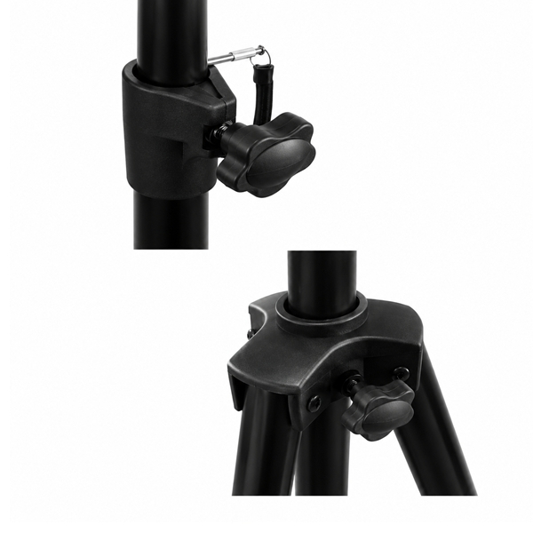 Suport Metalic Tip Trepied pentru Boxe Audio, DEPOX®, Reglabil, 150 cm, Maxim 30 Kg, Negru [4]