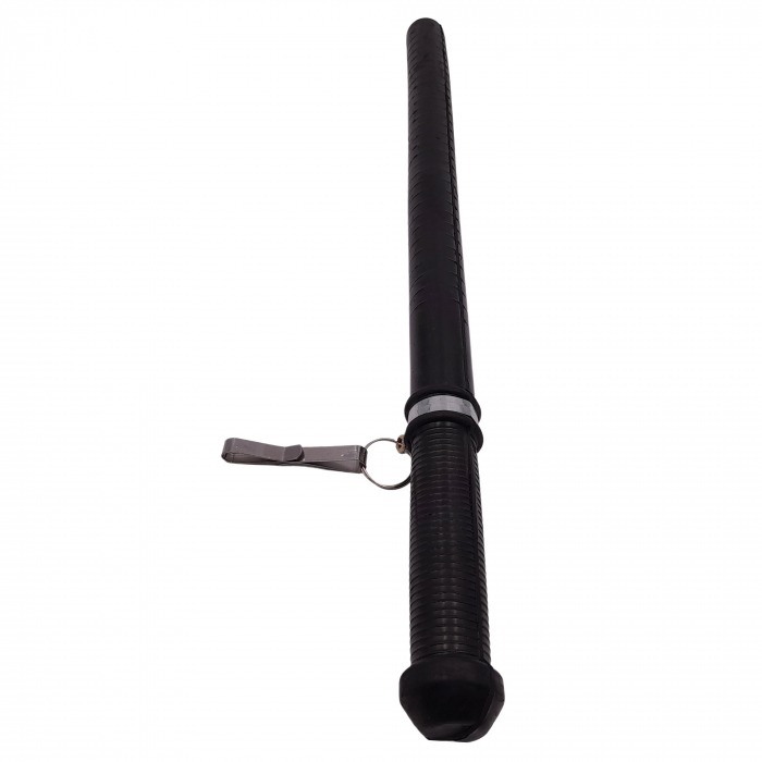 Tonfa autoaparare IdeallStore®, Police Force, cauciuc, 50 cm, negru, agatatoare inclusa [6]