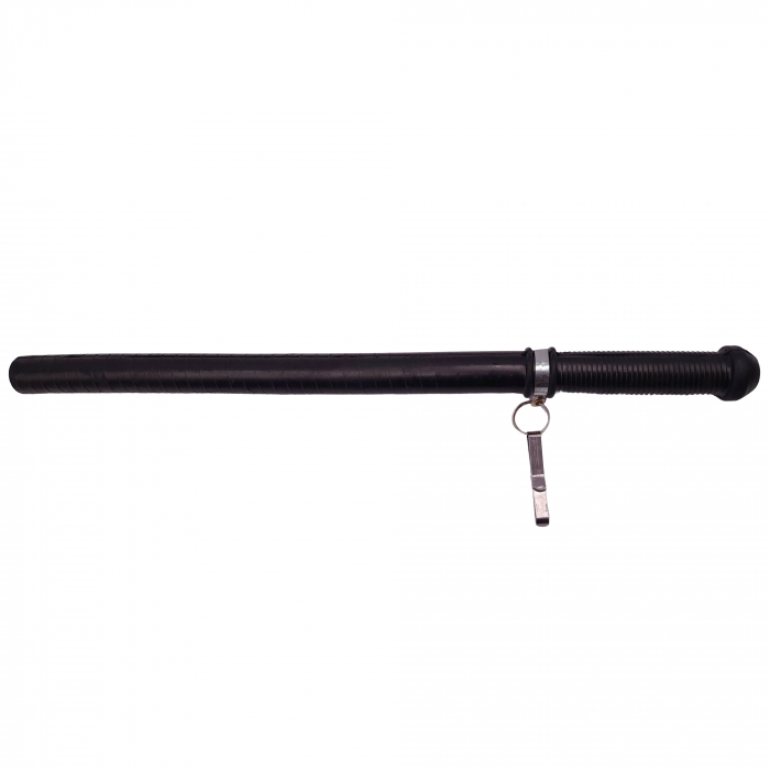Tonfa autoaparare IdeallStore®, Police Force, cauciuc, 50 cm, negru, agatatoare inclusa [2]