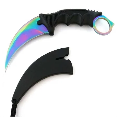Set topor si cutit karambit DEPOX®, otel inoxidabil, multicolor, 40 cm/18.5 cm, teaca inclusa [14]