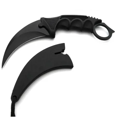 Set topor, cutit karambit si spray autoaparare DEPOX®, otel inoxidabil, verde/negru, 40 cm/19 cm/110 ml, teaca inclusa [14]