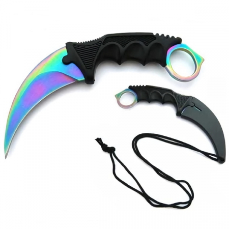 Set topor multifuncțional, cuțit Karambit și spray autoaparare DEPOX®, 42 cm/110 ml/19 cm, husa inclusa [15]