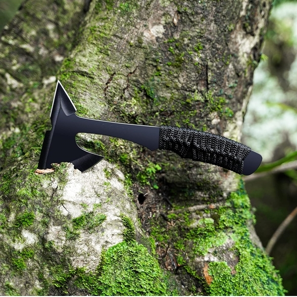 Topor IdeallStore®, Black Paracord, 22.5 cm, husa inclusa [4]