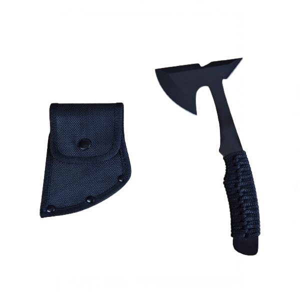 Topor IdeallStore®, Black Paracord, 22.5 cm, husa inclusa [2]