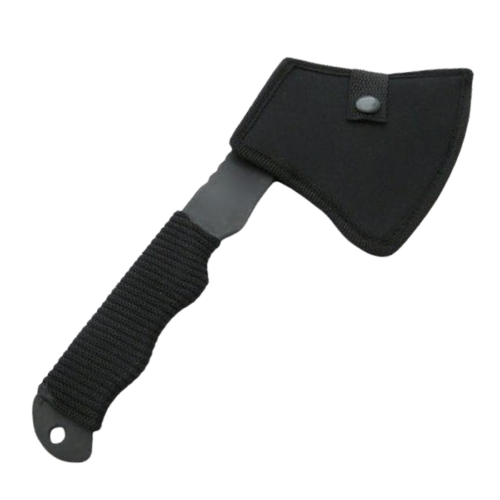 Topor Ideallstore®, Little Viking, otel inoxidabil, negru, 26 cm, teaca inclusa [5]