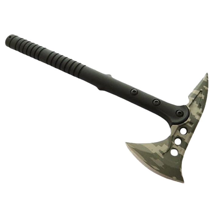 Topor Ideallstore®, Tactical Camo, otel inoxidabil, verde, 40 cm, teaca inclusa [8]