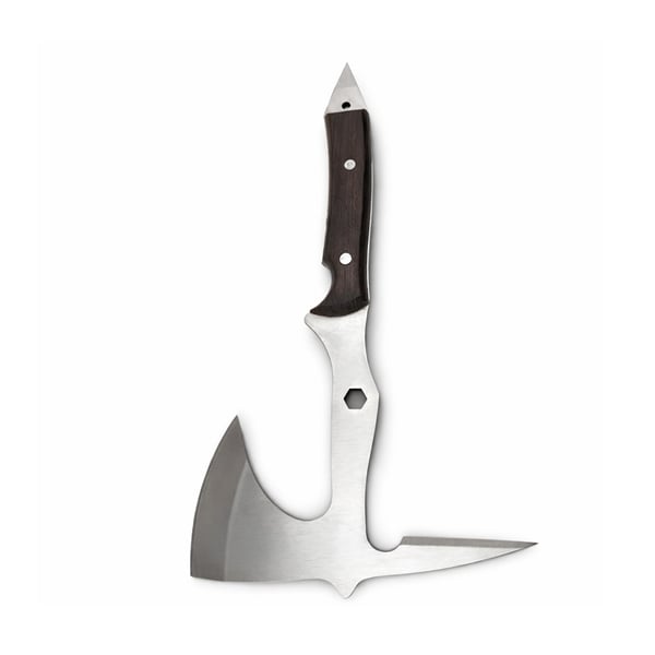 Topor multifunctional din otel cu maner ergonomic si spargator geam, 53 cm, maro [6]