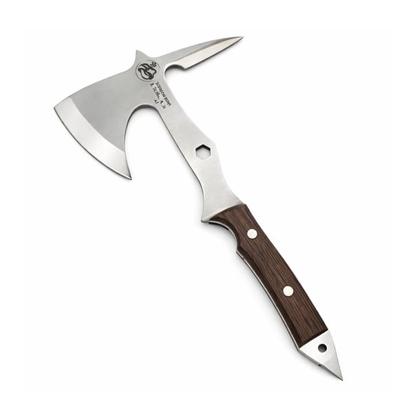 Topor multifunctional din otel cu maner ergonomic si spargator geam, 53 cm, maro [2]