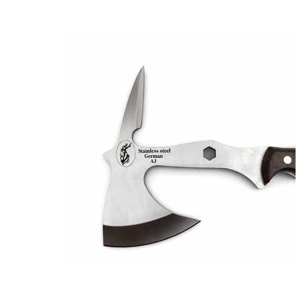 Topor multifunctional din otel cu maner ergonomic si spargator geam, 53 cm, maro [5]