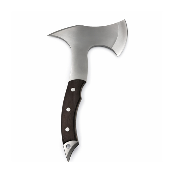 Topor multifunctional din otel cu maner ergonomic si spargator geam, 31 cm, maro [3]