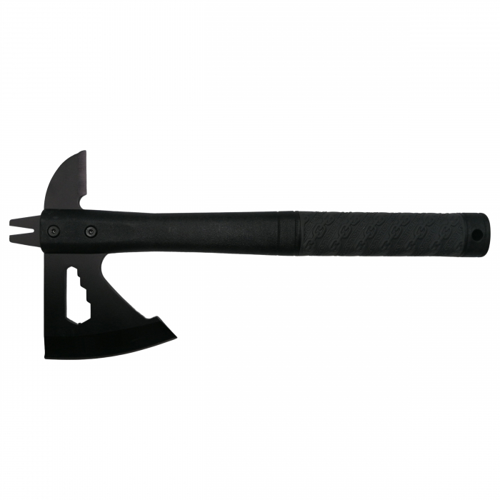 Topor Survivor IdeallStore®, Deep Impact, otel inoxidabil, negru, 33 cm, teaca inclusa [2]