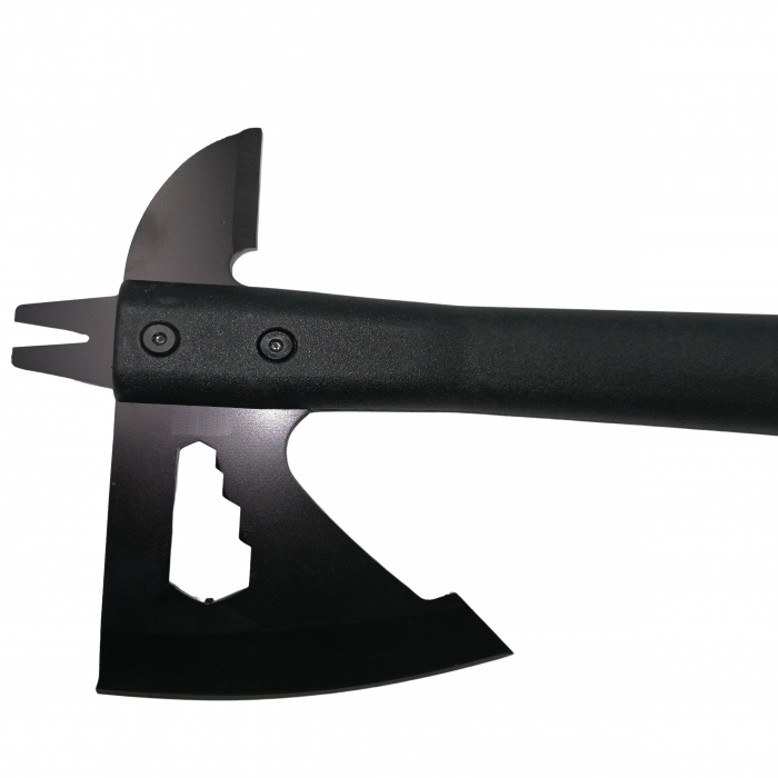 Topor Survivor IdeallStore®, Deep Impact, otel inoxidabil, negru, 33 cm, teaca inclusa [3]