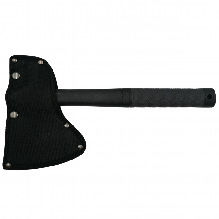 Topor Survivor IdeallStore®, Deep Impact, otel inoxidabil, negru, 33 cm, teaca inclusa [5]
