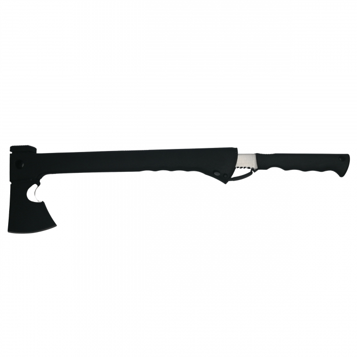 Topor Survivor IdeallStore®, Futuristic Survival, otel inoxidabil, negru, 35.5 cm, teaca inclusa [3]