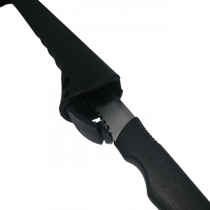 Topor Survivor IdeallStore®, Futuristic Survival, otel inoxidabil, negru, 35.5 cm, teaca inclusa [4]