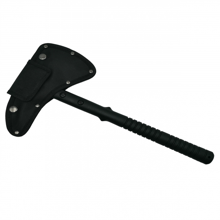 Topor Survivor IdeallStore®, Sting Fall, otel inoxidabil, negru, 39 cm, teaca inclusa [6]