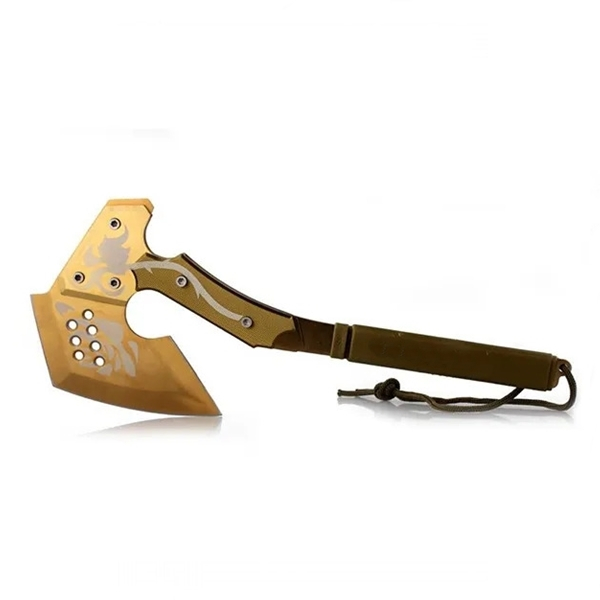 Topor survivor, IdeallStore®, Jeep Gold, 40 cm, auriu, teaca inclusa [3]
