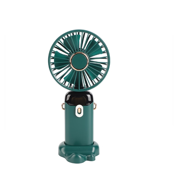 Ventilator portabil USB reîncărcabil, DEPOX®, silențios cu 5 trepte de viteză, verde [5]