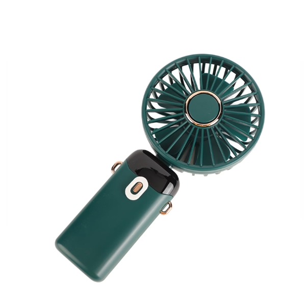 Ventilator portabil USB reîncărcabil, DEPOX®, silențios cu 5 trepte de viteză, verde [7]
