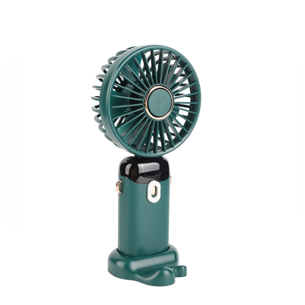 Ventilator portabil USB reîncărcabil, DEPOX®, silențios cu 5 trepte de viteză, verde [4]