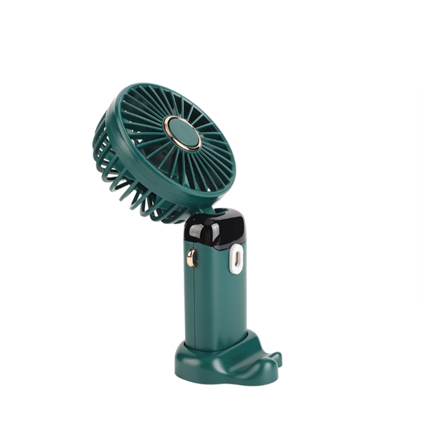Ventilator portabil USB reîncărcabil, DEPOX®, silențios cu 5 trepte de viteză, verde [2]